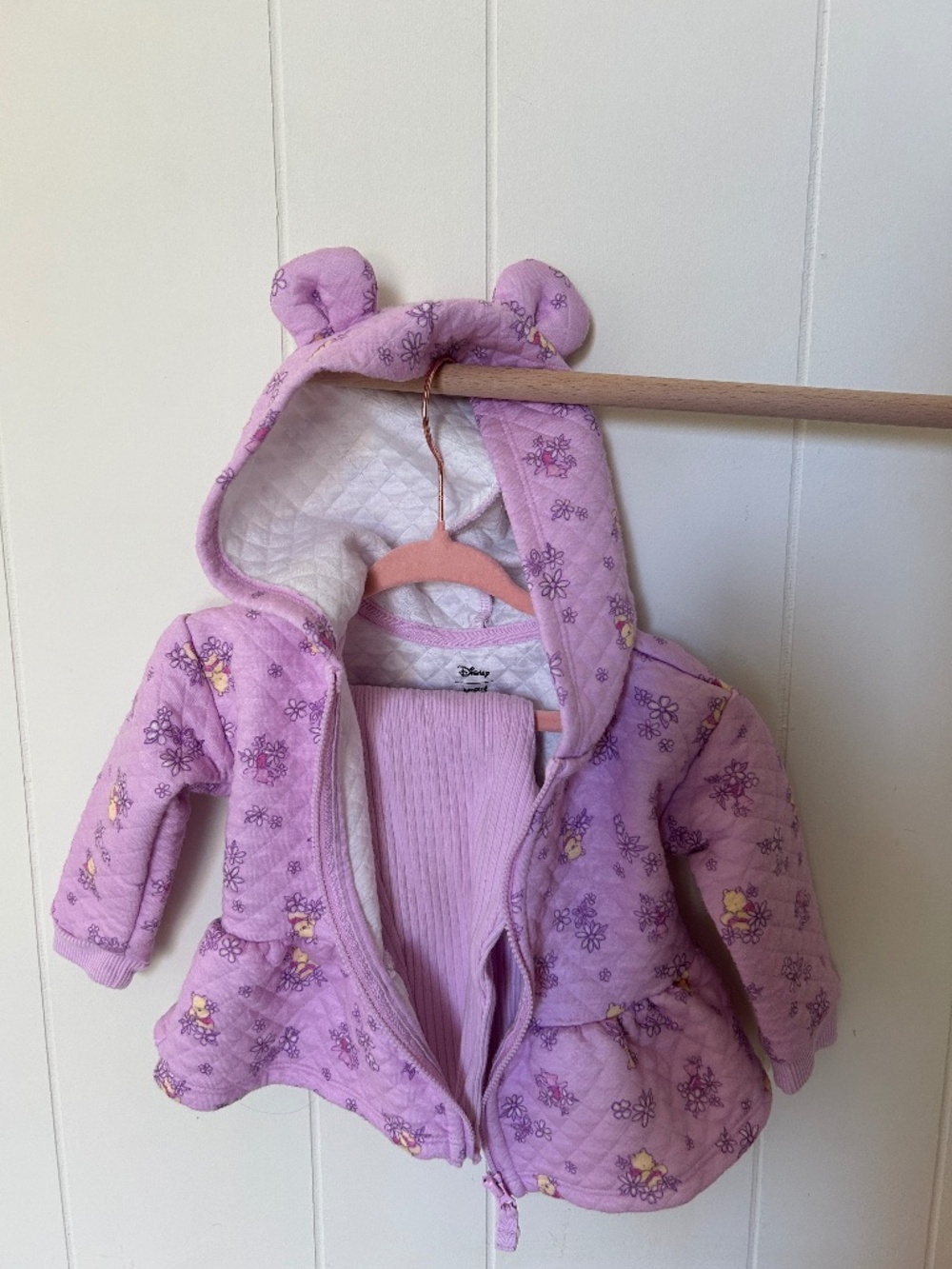 Winne the Pooh jacket with ears and pants, size 9 month